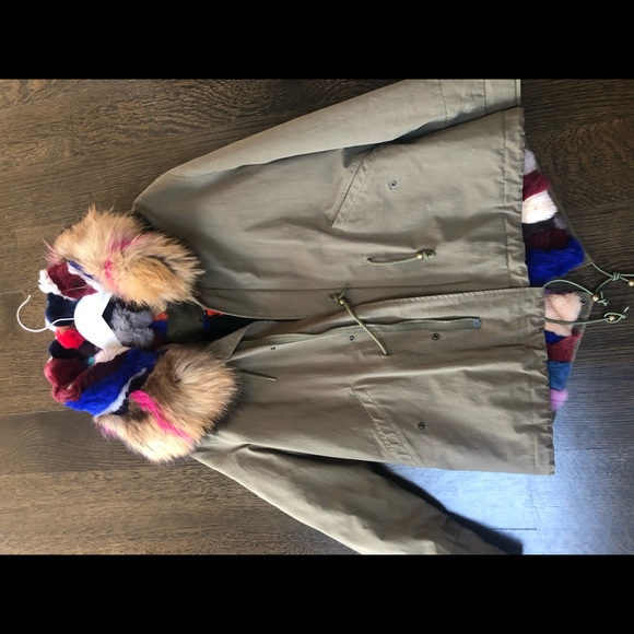 MLLE Paris mini parka with multi patchwork - Picture 4 of 6
